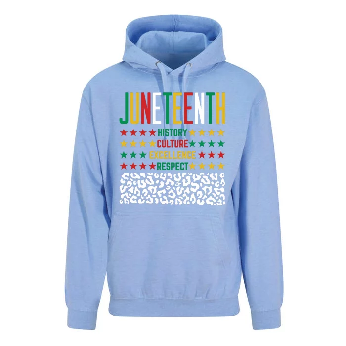 Juneteenth History Culture Excellence Respect Unisex Surf Hoodie