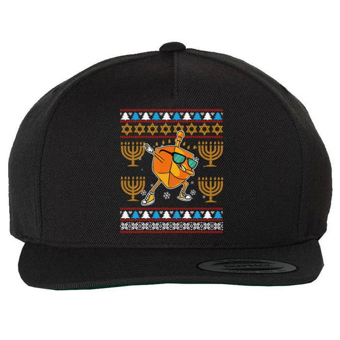 Jewish Hanukkah-Shirt Dreidel Dab Ugly Chanukah Wool Snapback Cap