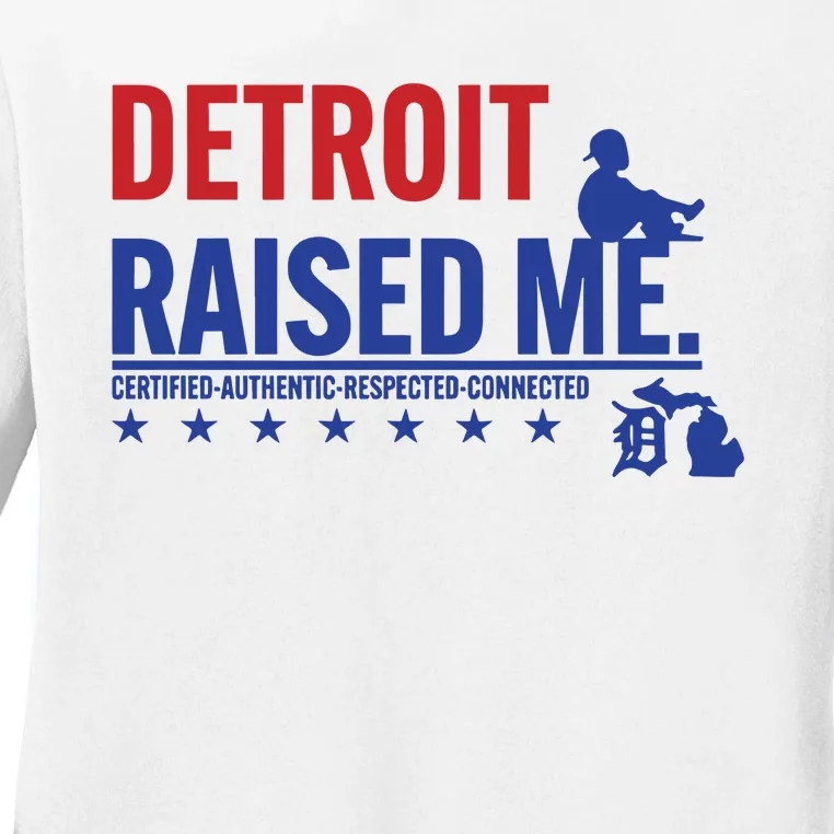 Jemele Hill Detroit Raised Me Certified Respected Connected New Ladies Long Sleeve Shirt