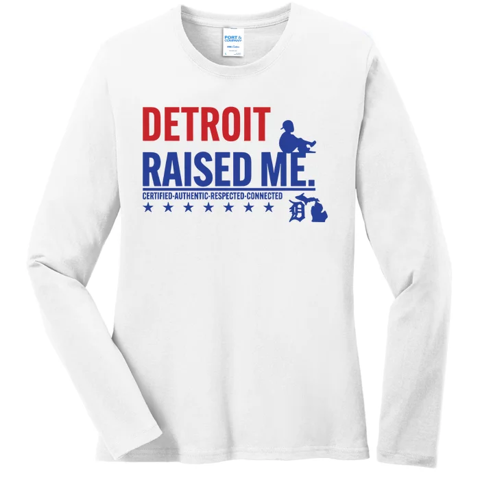 Jemele Hill Detroit Raised Me Certified Respected Connected New Ladies Long Sleeve Shirt