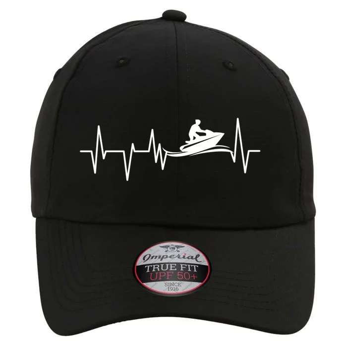 Jetski Heartbeat Ecg Jet Skiing Jet Ski Lovers Funny Gift The Original Performance Cap