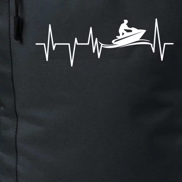 Jetski Heartbeat Ecg Jet Skiing Jet Ski Lovers Funny Gift Daily Commute Backpack