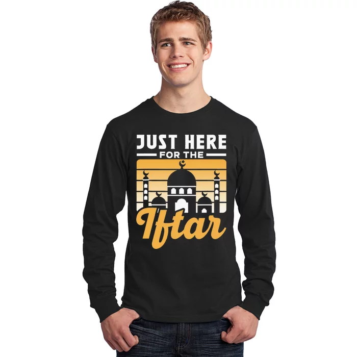 Just Here For The Iftar Mubarak Kareem Eid Muslim Ramadan Long Sleeve Shirt