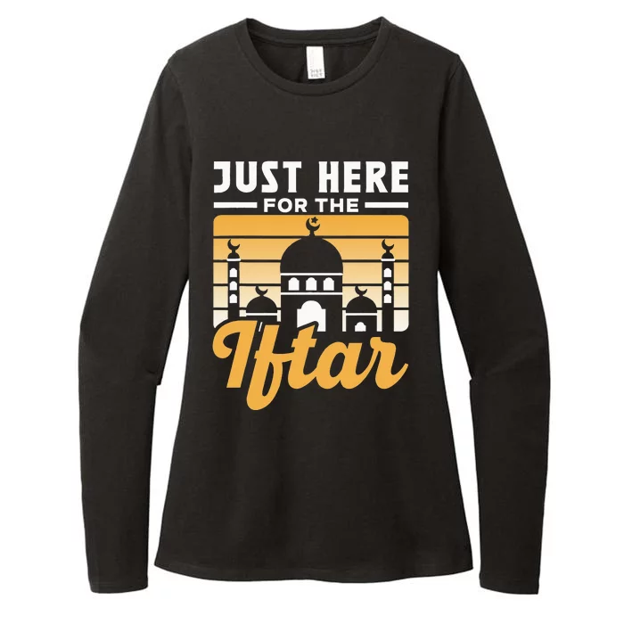 Just Here For The Iftar Mubarak Kareem Eid Muslim Ramadan Womens CVC Long Sleeve Shirt