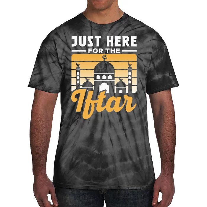 Just Here For The Iftar Mubarak Kareem Eid Muslim Ramadan Tie-Dye T-Shirt