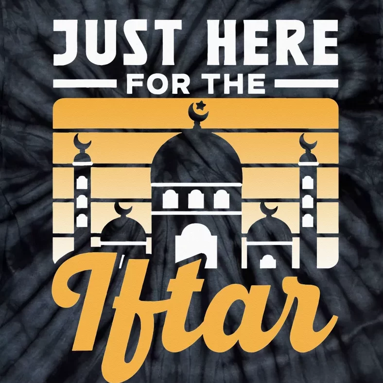 Just Here For The Iftar Mubarak Kareem Eid Muslim Ramadan Tie-Dye T-Shirt