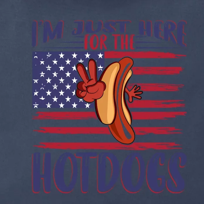 Just Here For The Hot Dogs Zip Tote Bag