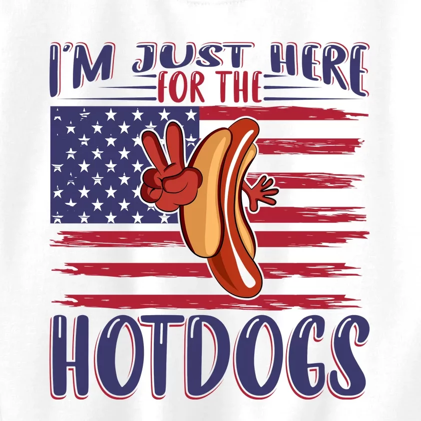 Just Here For The Hot Dogs Kids Sweatshirt