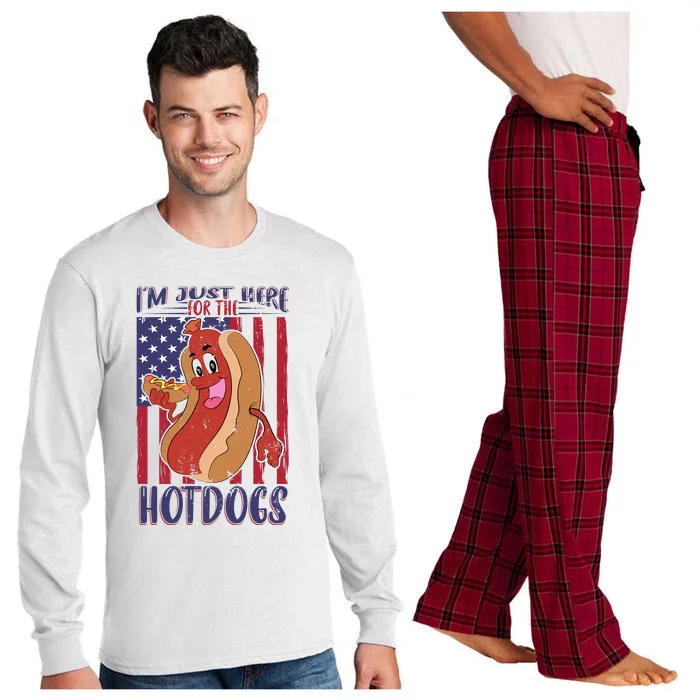 Just Here For The Hot Dogs Long Sleeve Pajama Set