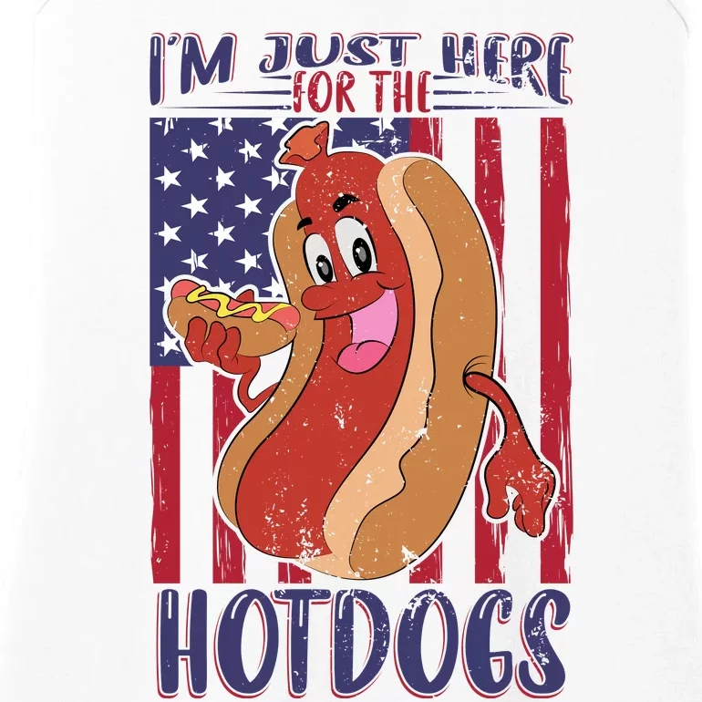 Just Here For The Hot Dogs Ladies Essential Tank