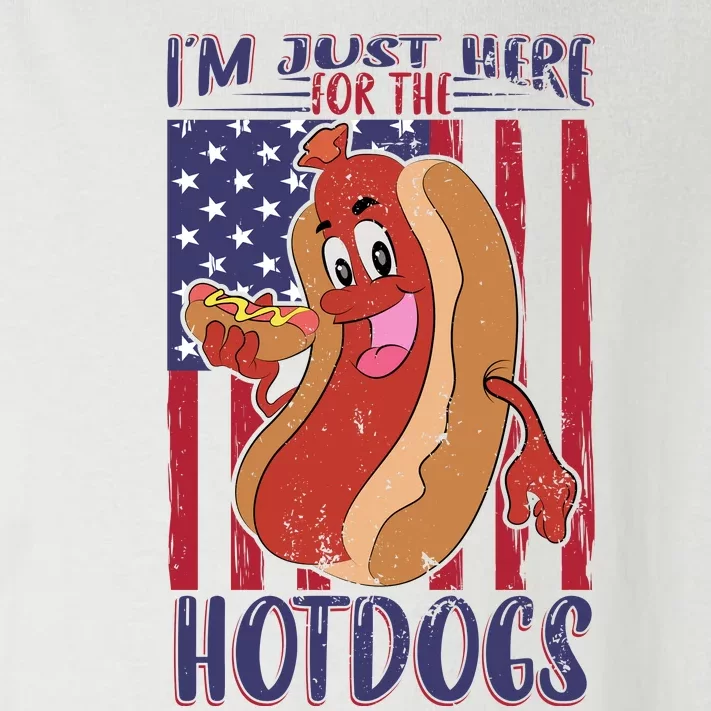 Just Here For The Hot Dogs Toddler Long Sleeve Shirt