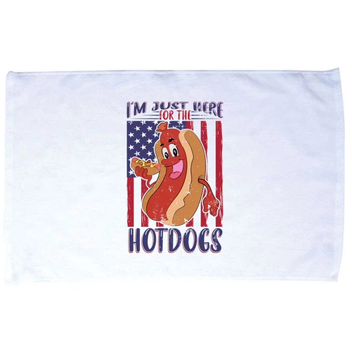 Just Here For The Hot Dogs Microfiber Hand Towel