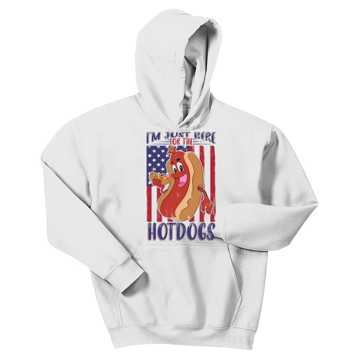 Just Here For The Hot Dogs Kids Hoodie