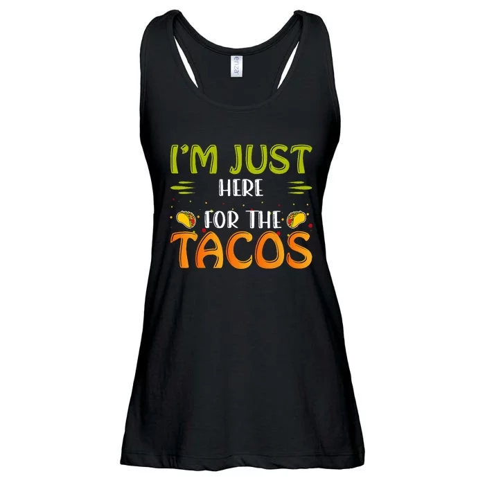 Just Here For The Tacos & 4th Of July Ladies Essential Flowy Tank