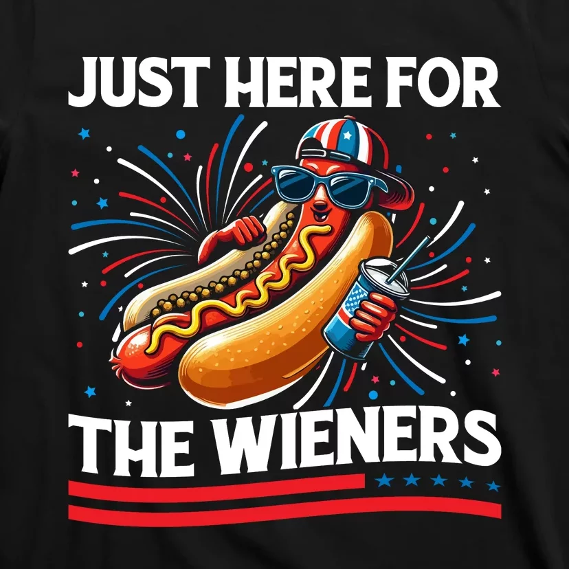 Just Here For The Wieners 4th Of July Celebration T-Shirt