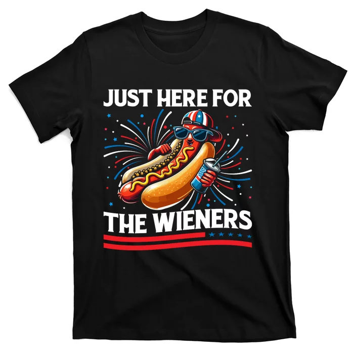 Just Here For The Wieners 4th Of July Celebration T-Shirt