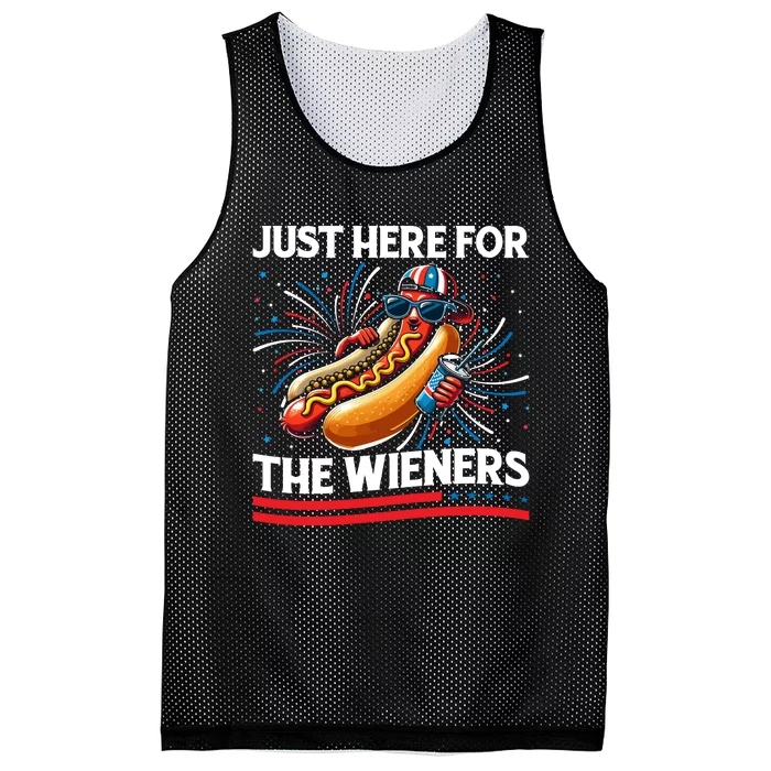 Just Here For The Wieners 4th Of July Celebration Mesh Reversible Basketball Jersey Tank