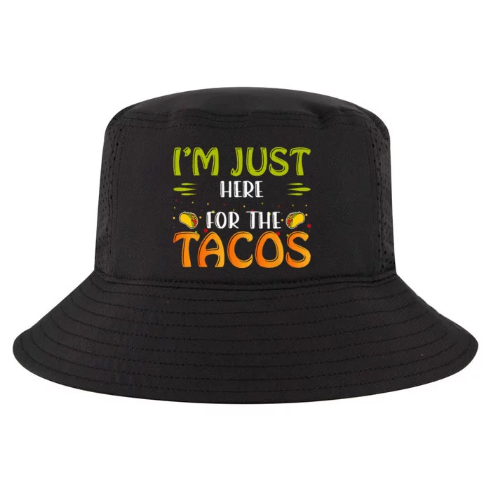 Just Here For The Tacos & 4th Of July Cool Comfort Performance Bucket Hat