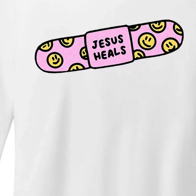 Jesus Heal Funny Christian Faith Healer Healing Womens CVC Long Sleeve Shirt