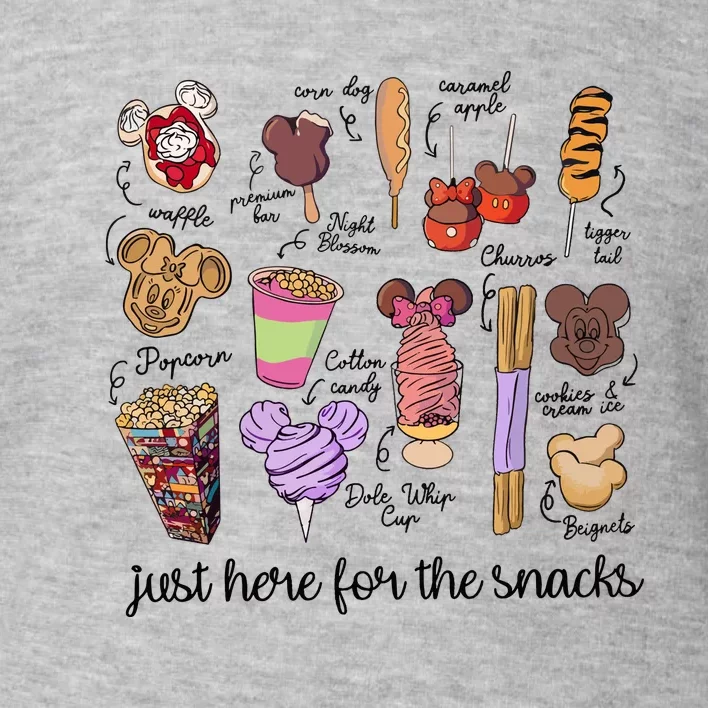 Just Here For The Snacks Toddler Sweatshirt