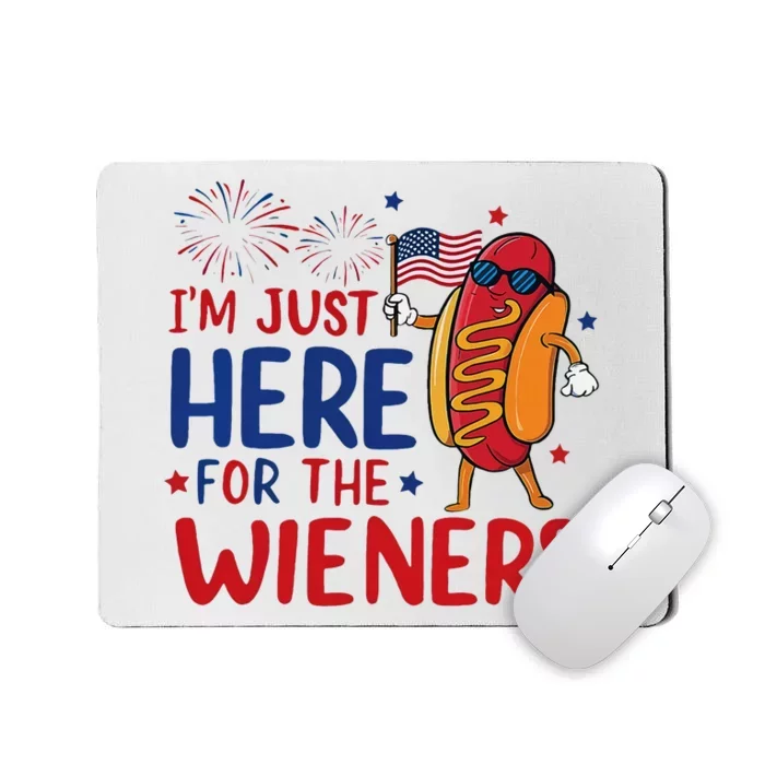 Just Here For The Wieners Funny 4th Of July Mousepad