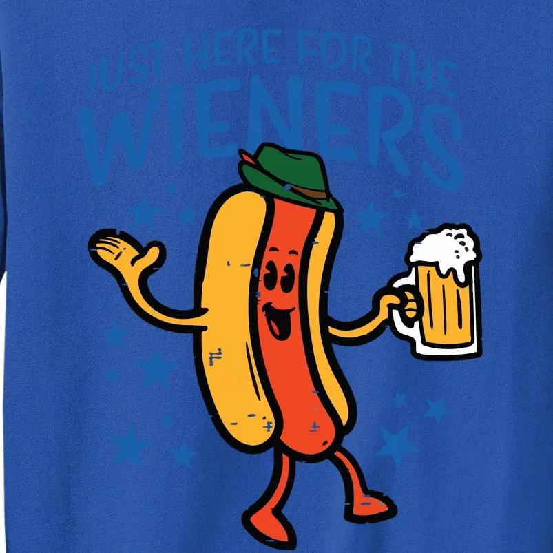 Just Here For The Wieners Hotdog Funny Oktoberfest Tall Sweatshirt