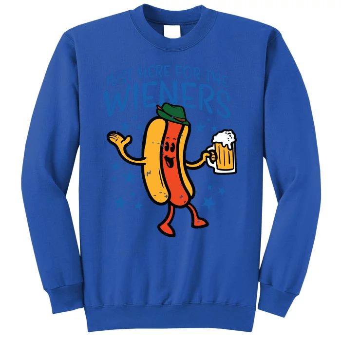 Just Here For The Wieners Hotdog Funny Oktoberfest Tall Sweatshirt