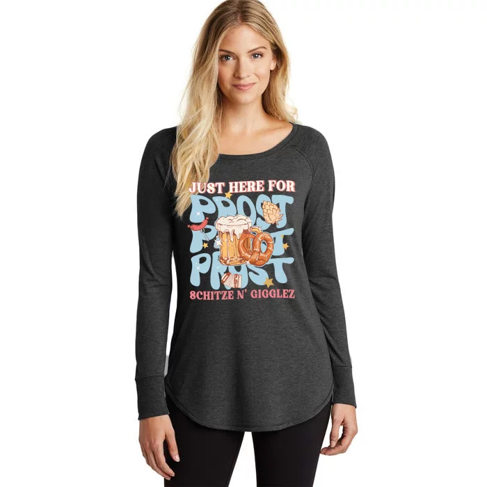 Just Here For Prost Oktoberfest Drinking Team Women's Perfect Tri Tunic Long Sleeve Shirt