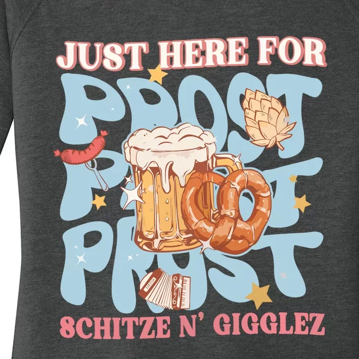 Just Here For Prost Oktoberfest Drinking Team Women's Perfect Tri Tunic Long Sleeve Shirt