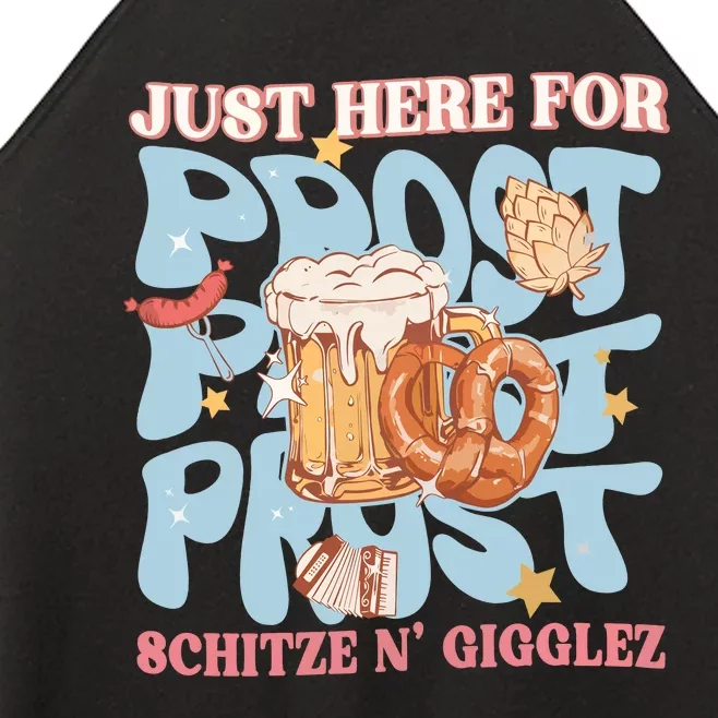 Just Here For Prost Oktoberfest Drinking Team Women’s Perfect Tri Rocker Tank