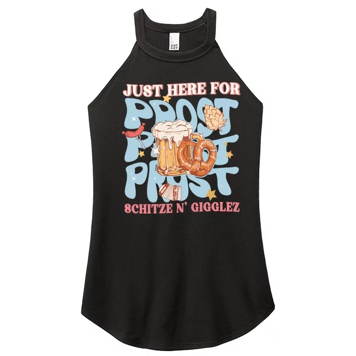 Just Here For Prost Oktoberfest Drinking Team Women’s Perfect Tri Rocker Tank