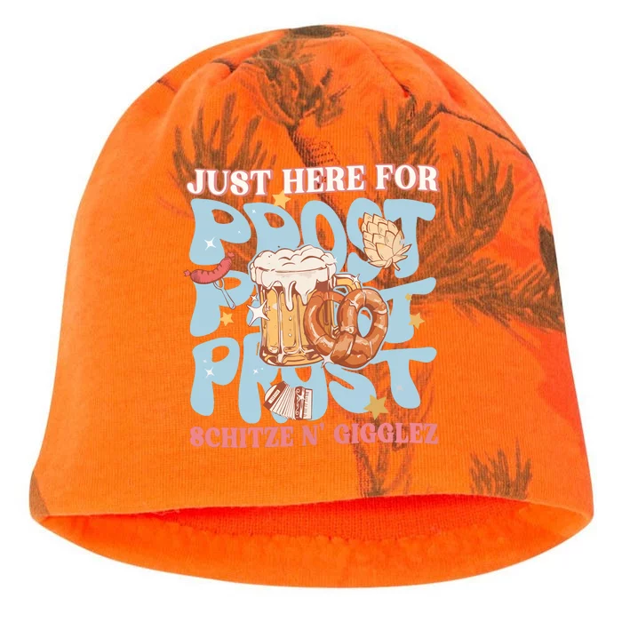 Just Here For Prost Oktoberfest Drinking Team Kati - Camo Knit Beanie