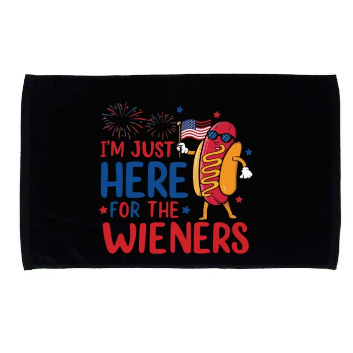 Just Here For The Wieners Microfiber Hand Towel