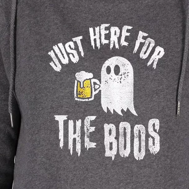 Just Here For The Boos Gift Womens Funnel Neck Pullover Hood