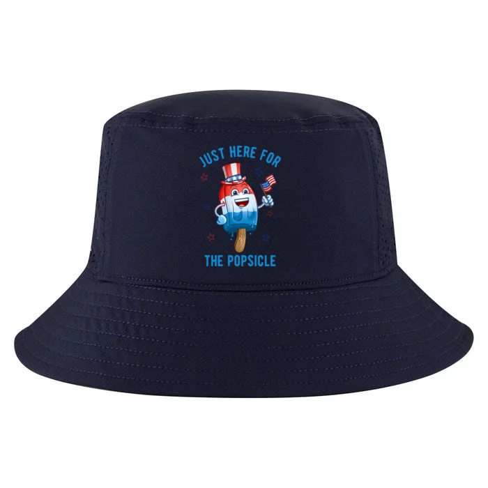 Just Here For The Popsicle 4th Of July Funny Festive Cool Comfort Performance Bucket Hat