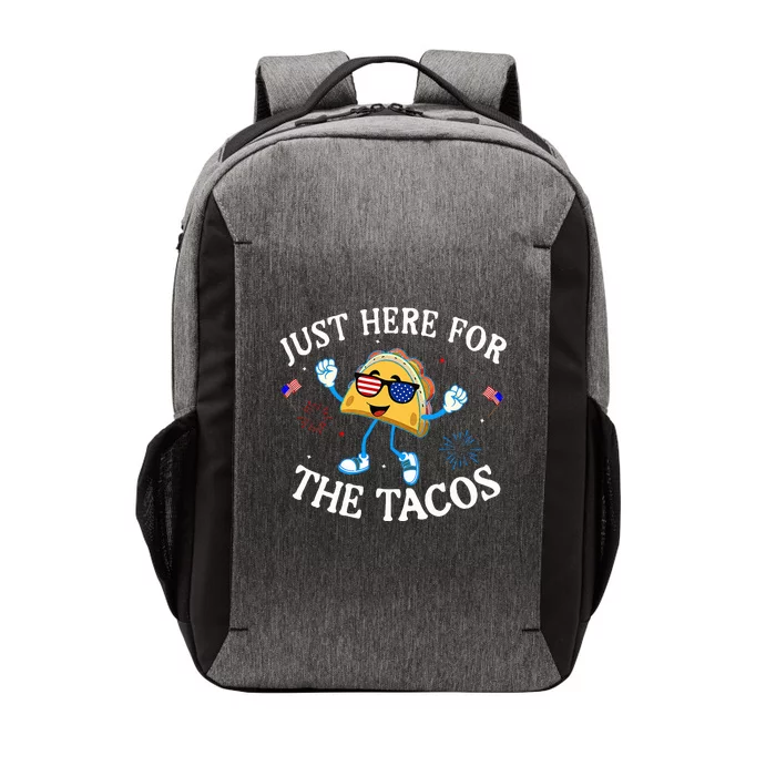 Just Here For The Tacos Sunglasses 4th Of July Usa Vector Backpack