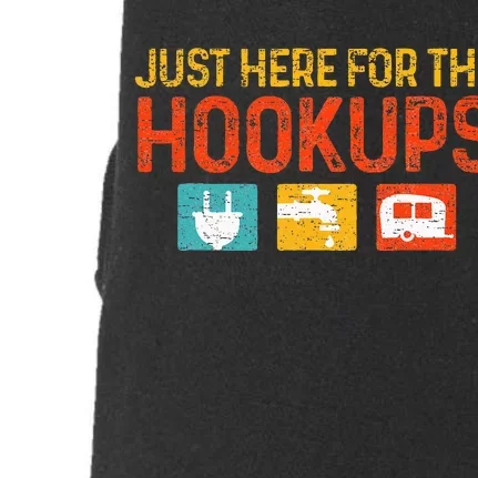 Just Here For The Hookups Motorhome Camping RV Doggie 3-End Fleece Hoodie