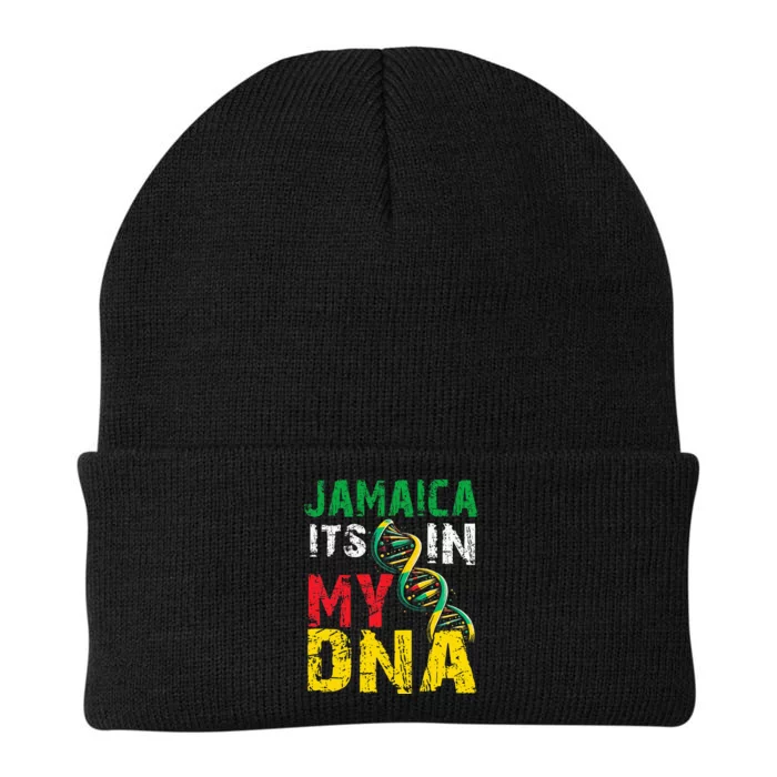 Jamaican Heritage Flag Women Jamaica It`S In My Dna Knit Cap Winter Beanie