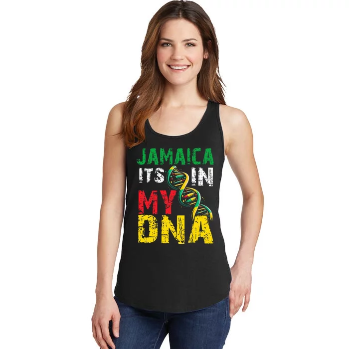 Jamaican Heritage Flag Women Jamaica It`S In My Dna Ladies Essential Tank