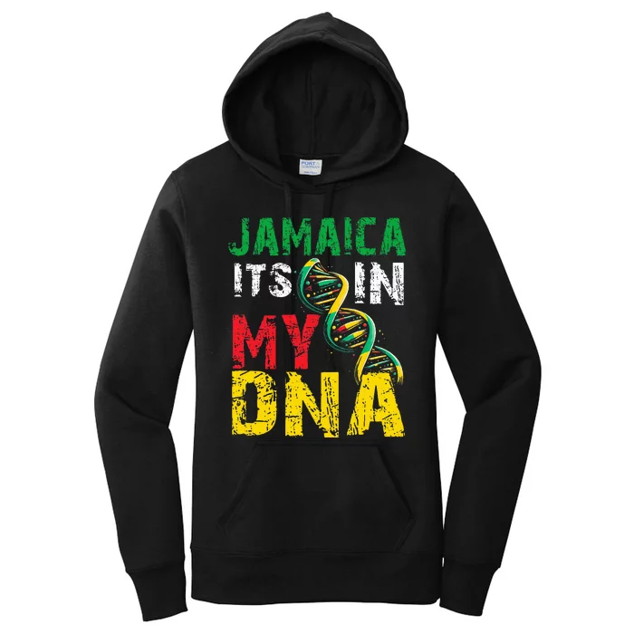 Jamaican Heritage Flag Women Jamaica It`S In My Dna Women's Pullover Hoodie