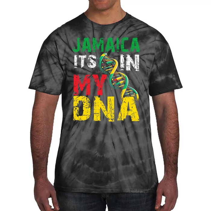 Jamaican Heritage Flag Women Jamaica It`S In My Dna Tie-Dye T-Shirt