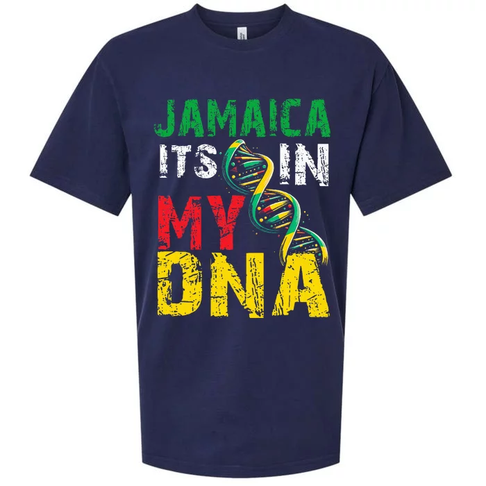 Jamaican Heritage Flag Women Jamaica It`S In My Dna Sueded Cloud Jersey T-Shirt