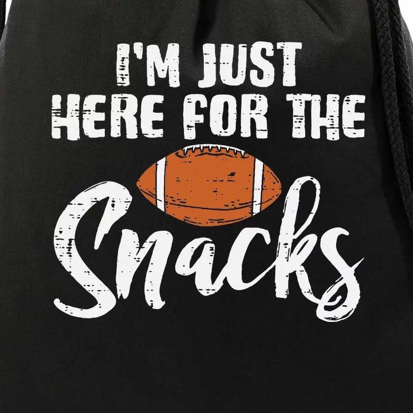 Just Here For The Snacks American Football Drawstring Bag