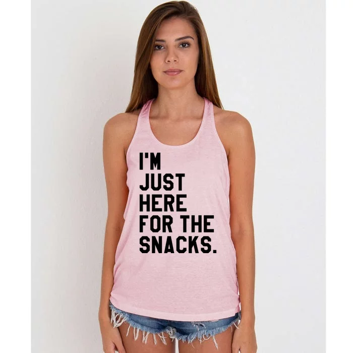 Just Here For The Snacks Gift Im Just Here For The Snacks Gift Women's Knotted Racerback Tank