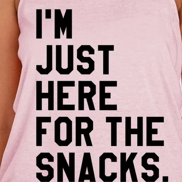 Just Here For The Snacks Gift Im Just Here For The Snacks Gift Women's Knotted Racerback Tank