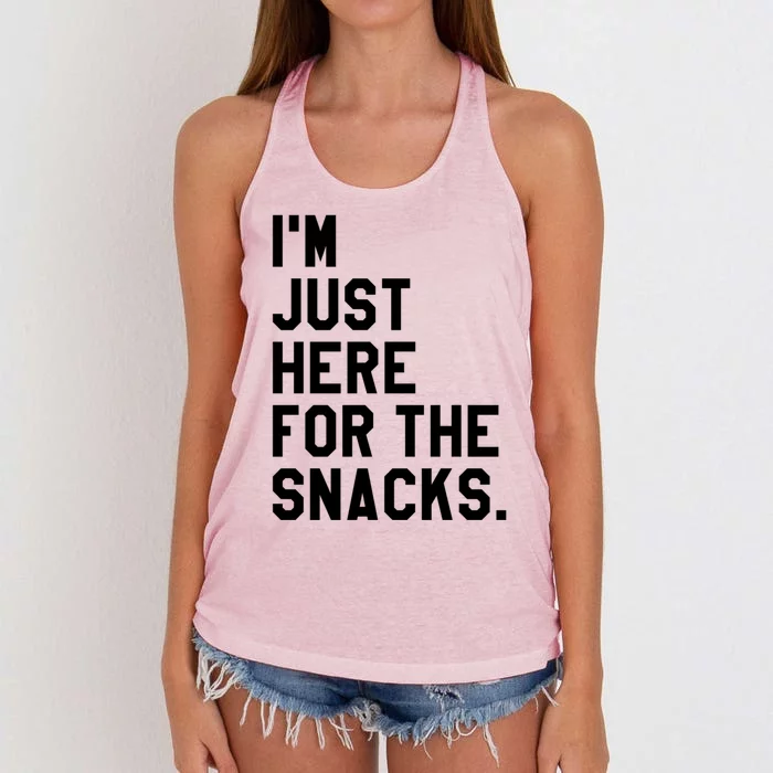 Just Here For The Snacks Gift Im Just Here For The Snacks Gift Women's Knotted Racerback Tank