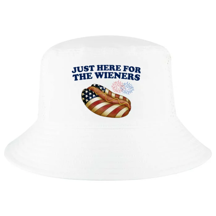 Just Here For The Wieners 4th Of July Cool Comfort Performance Bucket Hat