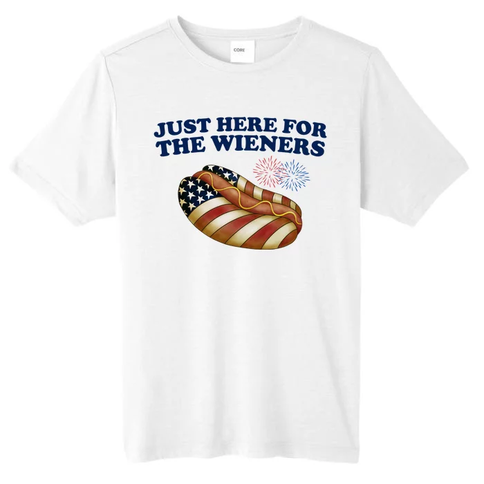 Just Here For The Wieners 4th Of July ChromaSoft Performance T-Shirt