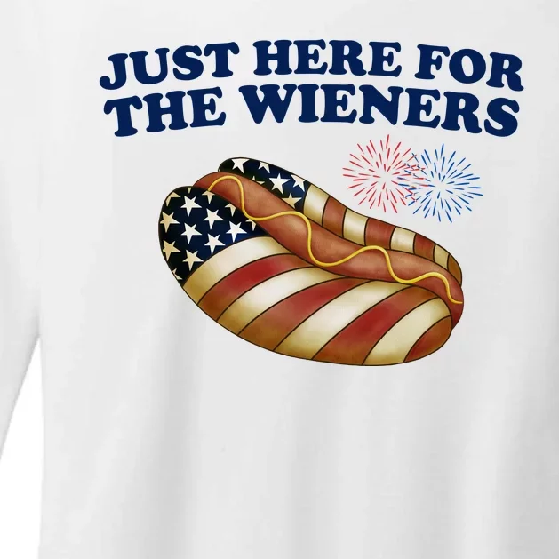 Just Here For The Wieners 4th Of July Womens CVC Long Sleeve Shirt