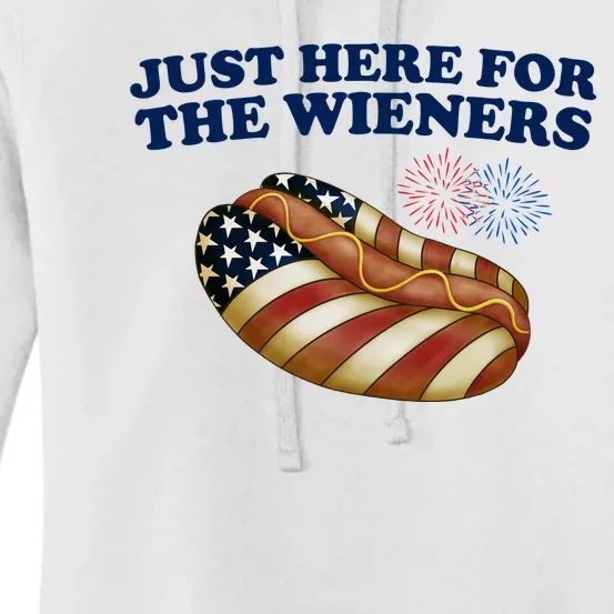 Just Here For The Wieners 4th Of July Women's Pullover Hoodie